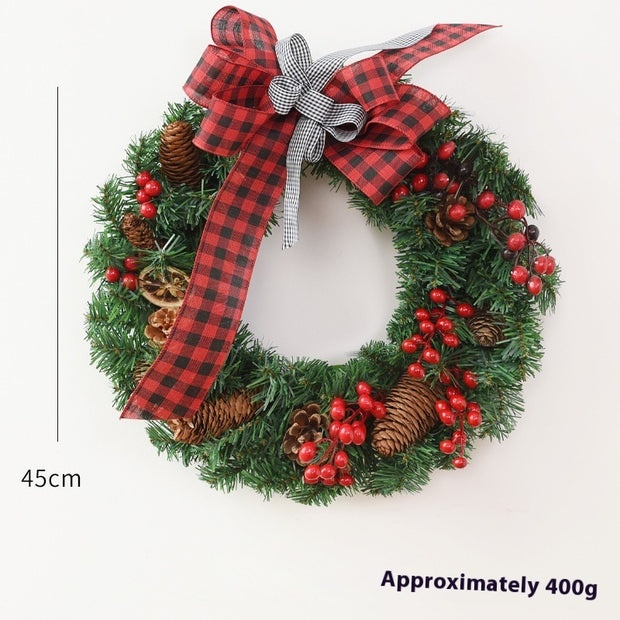 Christmas Garland Bow Christmas Door Hanging Window Decoration Christmas Decorations - uniqe store 