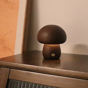 INS Wooden Cute Mushroom LED Night Light With Touch Switch  Bedside Table Lamp For Bedroom Childrens Room Sleeping Night Lamps Home Decor - uniqe store 