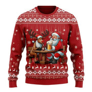 Men's Creative Santa Beer Pattern Fashion Hoodie - uniqe store 