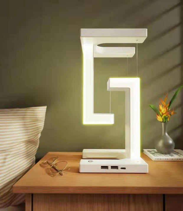 Creative Smartphone Wireless Charging Suspension Table Lamp Balance Lamp Floating For Home Bedroom - uniqe store 