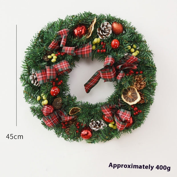 Christmas Garland Bow Christmas Door Hanging Window Decoration Christmas Decorations - uniqe store 