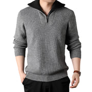 Twisted Jacquard Lapel Sweater Cardigan Men - uniqe store 