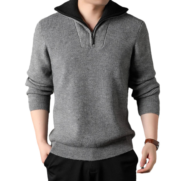 Twisted Jacquard Lapel Sweater Cardigan Men - uniqe store 