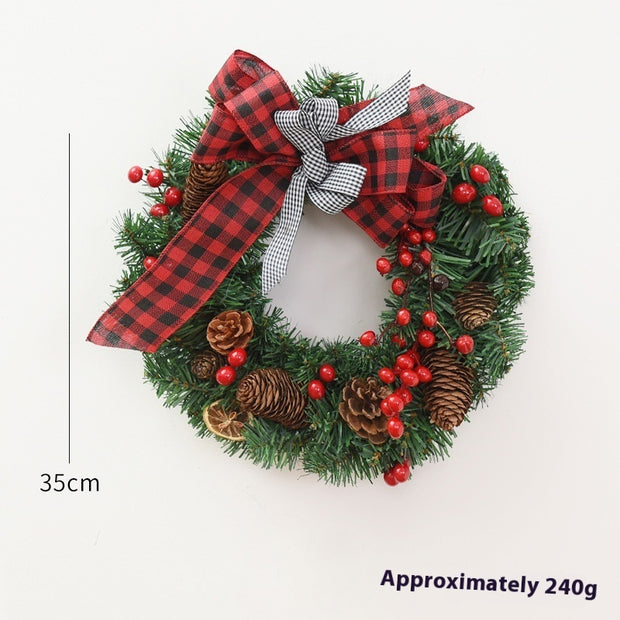 Christmas Garland Bow Christmas Door Hanging Window Decoration Christmas Decorations - uniqe store 