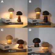 INS Wooden Cute Mushroom LED Night Light With Touch Switch  Bedside Table Lamp For Bedroom Childrens Room Sleeping Night Lamps Home Decor - uniqe store 