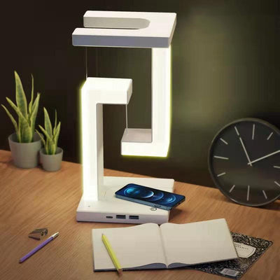Creative Smartphone Wireless Charging Suspension Table Lamp Balance Lamp Floating For Home Bedroom - uniqe store 