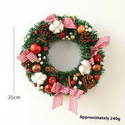 Christmas Garland Bow Christmas Door Hanging Window Decoration Christmas Decorations - uniqe store 